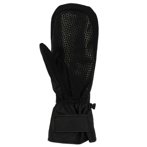 Mobile Warming black insulated mitten with textured palm grip and adjustable wrist strap