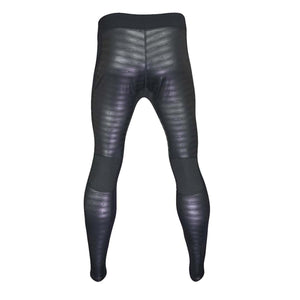 Seirus black thermal leggings with horizontal quilted texture