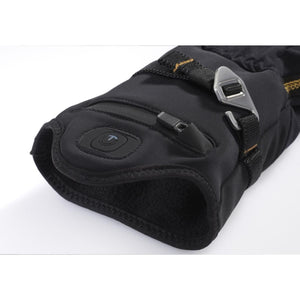Therm-ic heated glove cuff with power button and adjustable strap