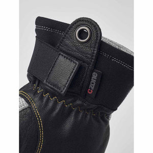 Hestra glove cuff detail with Czone label and velcro strap