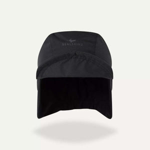 Black Sealskinz waterproof cap with ear flaps