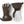 Hestra brown and white leather ski gloves with adjustable wrist straps