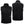 Front and back view of a black Gerbing fleece vest with a high collar and zipper closure