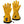 ActionHeat yellow leather heated gloves with battery indicator and adjustable cuff