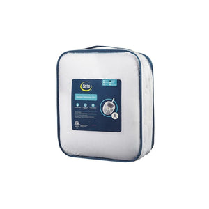 Serta heated mattress pad in white storage case