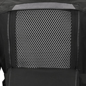 Tourmaster motorcycle jacket back ventilation panel with mesh fabric