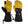 MountTec yellow and black heated winter gloves with power button