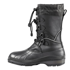 Baffin black winter boot with rubber shell and lace up closure