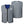 AlphaCool grey quilted cooling vest with front zipper and blue interior lining