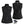 ActionHeat black fleece vest shown from front and back with battery pack and charging cable