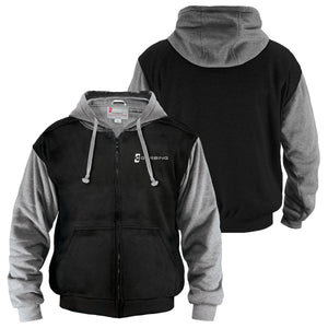 Gerbing black and grey zip up hoodie with hood and drawstring