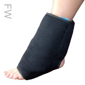 Polar Products black ankle cold therapy wrap on a foot