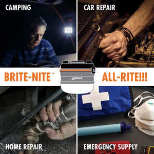 Wagan Brite-Nite lantern used for camping, car repair, home repair, and emergency supply kits