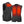 Mobile Warming black heated vest showing front and back heating elements