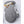 Hestra grey textured mitten with white leather palm and adjustable wrist strap
