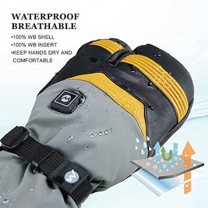 Waterproof and breathable heated glove with moisture wicking diagram