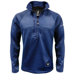 ActionHeat blue quarter zip pullover with chest pocket
