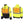 Radians high visibility heated jacket showing front and back views with orange heating elements