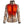 Womens camouflage heated jacket with glowing orange heating elements on the chest