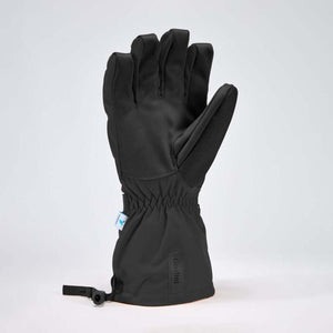 Gordini black winter glove with cinched wrist and adjustable cord lock