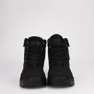 Pajar Canada black lace up winter boots with side zippers