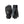 Hestra black leather ski gloves with velcro wrist straps
