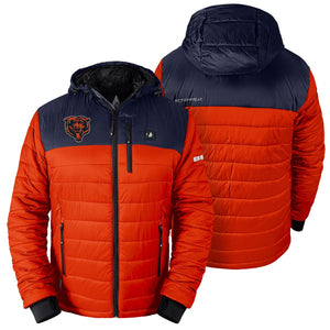 ActionHeat Chicago Bears 5V Men's Colorblock Puffer Battery Heated Jacket