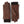 Hestra brown leather gloves with dark ribbed cuffs