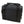 Black rectangular soft cooler bag with top carry handles and shoulder strap