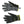 DSG Outerwear black and grey geometric print gloves with yellow trim and adjustable wrist strap