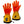 ActionHeat battery heated gloves with orange and yellow leather design