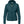 FjallRaven dark teal hooded quilted jacket with front zipper and chest pocket