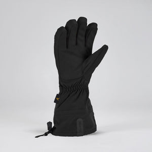 Gordini black winter glove with cinched wrist and adjustable cuff