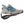 Korkers grey and blue wading shoe with a detachable lugged outsole