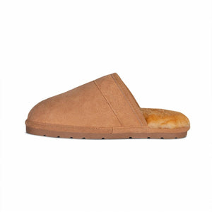 Cloud Nine Sheepskin tan suede slipper with sheepskin lining