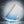 Blue and white cooling towel splashing in water with text overlay