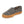 Acorn grey plaid wool slipper with tan suede trim
