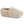 Acorn beige quilted plush slipper with a side hook and loop closure
