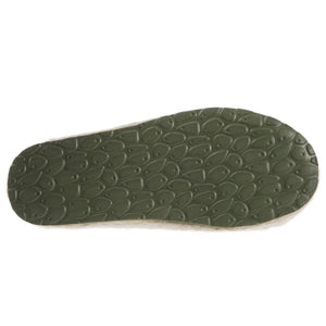 Green Acorn slipper outsole with textured pebble pattern