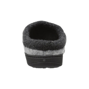 Acorn grey and black felt slipper back view
