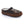 Acorn brown slipper with white fleece lining and embroidered owl design