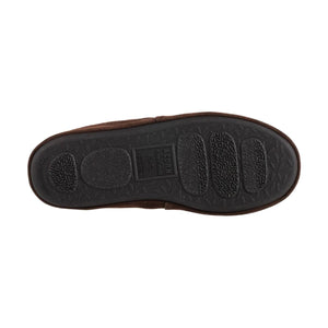 Brown Acorn slipper sole with textured tread and size information