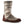 Acorn beige knit slipper boot with cream faux shearling trim and brown suede accents