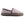 Acorn purple fleece slipper with patterned trim and black sole