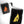 ActionHeat battery pack and black fabric heating element with yellow logo
