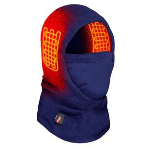 ActionHeat navy blue fleece balaclava with highlighted heating elements