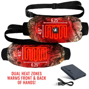 ActionHeat camo hand warmer with dual heat zones and battery pack