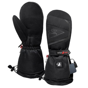 ActionHeat black heated mittens with battery pack and power button