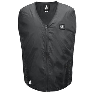 ActionHeat black zip up heated vest with logo on chest