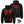 ActionHeat black hooded jacket showing heating element placement and power bank dimensions